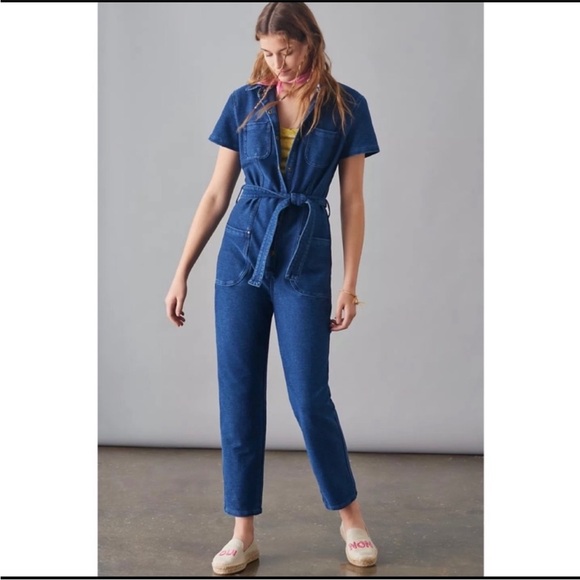 Anthropologie Pants - Anthropologie Pilcro Blue Jumpsuit